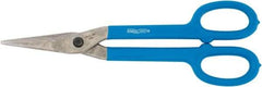 Channellock - 1-3/4" Length of Cut, Straight Pattern Tinner's Snip - 8.3" OAL, Dipped Vinyl Handle, High Carbon Steel Blade - Exact Tool & Supply