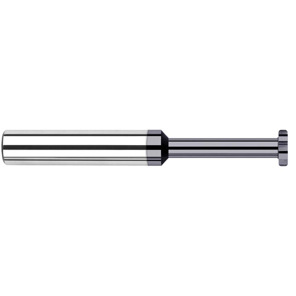 Harvey Tool - 1/2" Cut Diam, 1/8" Cut Width, 1/2" Shank, Straight-Tooth Woodruff Keyseat Cutter - Exact Tool & Supply