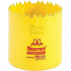 Starrett - 2-1/8" Diam, 2" Cutting Depth, Hole Saw - High Speed Steel Saw, Toothed Edge - Exact Tool & Supply