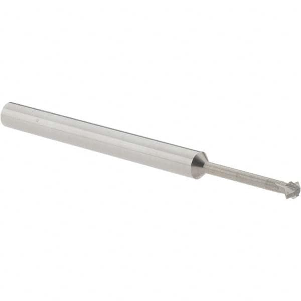 Accupro - 5/32° 5/32" Cut Diam, 0.078" Cut Width, 3/16" Shank, Solid Carbide Double-Angle Cutter - Exact Tool & Supply