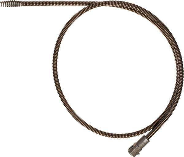 Milwaukee Tool - 0.3333" x 4' Drain Cleaning Machine Cable - Bulb Auger, 2" to 4" Pipe, Use with Milwaukee Urinal Augers - Exact Tool & Supply