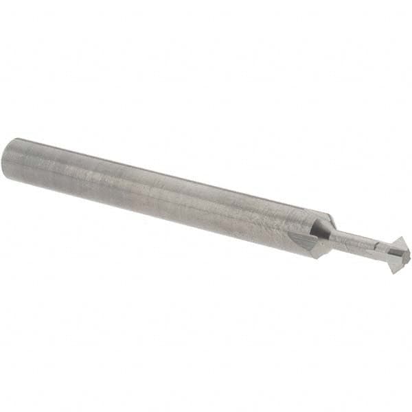 Accupro - 5/32° 5/32" Cut Diam, 0.078" Cut Width, 3/16" Shank, Solid Carbide Double-Angle Cutter - Exact Tool & Supply