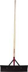 Razor-Back - Stiff Steel Straight Scraper - 24" Blade Width x 6" Blade Length, 60" Long Straight Hardwood Handle - Exact Tool & Supply