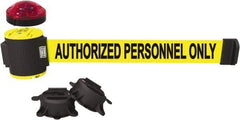Banner Stakes - 7" High x 30' Long x 2" Wide Magnetic Wall Mount Barrier - Matte Finish, Yellow, Used As Is - Exact Tool & Supply