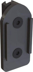 Banner Stakes - 2-7/8" High x 3/4" Long x 1" Wide Barrier Connector - Plastic, Matte Finish, Black, Use with Plus Banner Head, 7' Wall Mount Barrier - Exact Tool & Supply