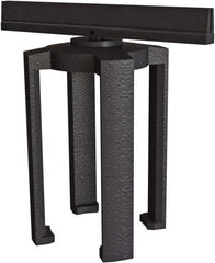 Banner Stakes - 7" High x 6" Long x 3-1/2" Wide Barrier Mounting Bracket - Matte Finish, Black, Use with Plus Banner Head - Exact Tool & Supply