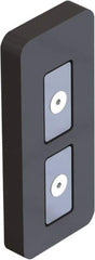 Banner Stakes - 3-1/4" High x 1/2" Long x 1-3/8" Wide Barrier Magnetic Banner Head Attachment - Matte Finish, Black, Use with Plus Banner Head - Exact Tool & Supply