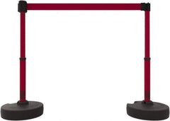 Banner Stakes - 42" High Plastic Pedestrian Barrier - 15' Long Rope - Exact Tool & Supply