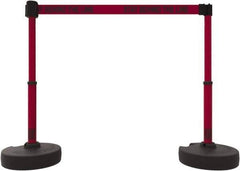 Banner Stakes - 42" High Plastic Pedestrian Barrier - 15' Long Rope - Exact Tool & Supply