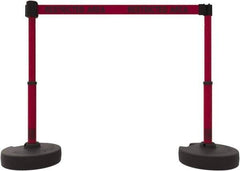 Banner Stakes - 42" High Plastic Pedestrian Barrier - 15' Long Rope - Exact Tool & Supply