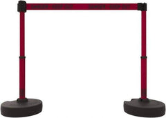 Banner Stakes - 42" High Plastic Pedestrian Barrier - 15' Long Rope - Exact Tool & Supply