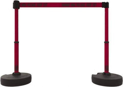 Banner Stakes - 42" High Plastic Pedestrian Barrier - 15' Long Rope - Exact Tool & Supply