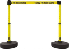 Banner Stakes - 42" High Plastic Pedestrian Barrier - 15' Long Rope - Exact Tool & Supply