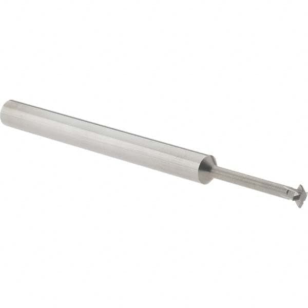 Accupro - 5/32° 5/32" Cut Diam, 0.045" Cut Width, 3/16" Shank, Solid Carbide Double-Angle Cutter - Exact Tool & Supply