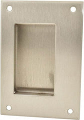 Hager - 3-1/2" Overall Width x 5" Overall Height, 3/4" Recess Depth, Recessed Pull - Stainless Steel, 3-1/16" Recess Height x 1-3/4" Recess Width, 2-13/16" Center to Center - Exact Tool & Supply