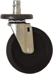 Eagle MHC - 5" Diam x 1" Wide x 7-3/4" OAH Stem Mount Swivel Caster - Rubber, 125 Lb Capacity, Plain Bearing, 1" Round Stem - Exact Tool & Supply