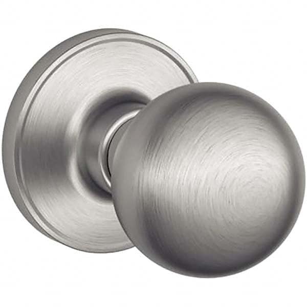 Schlage - 1-3/8 to 1-3/4" Door Thickness, Satin Stainless Steel Passage Knob Lockset - Exact Tool & Supply