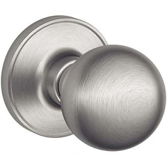 Schlage - 1-3/8 to 1-3/4" Door Thickness, Satin Stainless Steel Passage Knob Lockset - Exact Tool & Supply