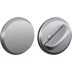 Schlage - 1-5/8 to 1-3/4" Door Thickness, Satin Chrome Finish, One Sided Deadbolt - Exact Tool & Supply