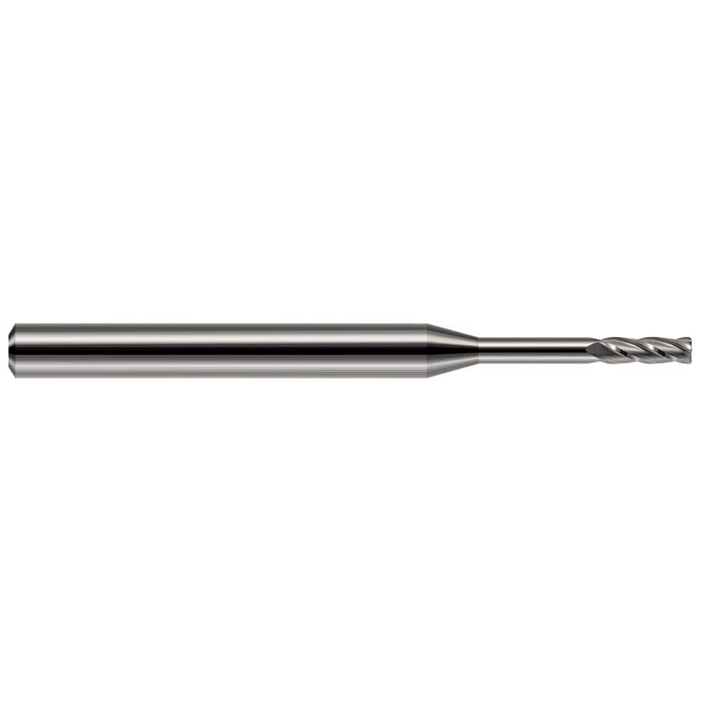 Harvey Tool - Corner Radius & Corner Chamfer End Mills; Mill Diameter (Inch): 1/16 ; Mill Diameter (Decimal Inch): 0.0620 ; End Type: Corner Radius ; Corner Radius (Decimal Inch): 0.0100 ; Number of Flutes: 4 ; Material: Solid Carbide - Exact Tool & Supply