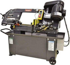 Dake - 9 x 12" Max Capacity, Manual Step Pulley Horizontal Bandsaw - 98 to 328 SFPM Blade Speed, 110 Volts, 45°, 1 hp, 1 Phase - Exact Tool & Supply