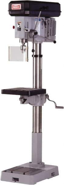 Dake - 14-1/8" Swing, Step Pulley Drill Press - 9 Speed, 1/2 hp, Single Phase - Exact Tool & Supply