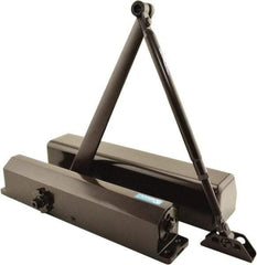 Stanley - Multi-Size Closer Manual Damper - Dark Bronze Finish, Non-Handed - Exact Tool & Supply