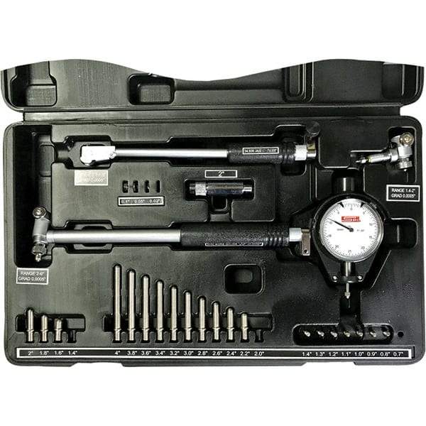 SPI - 23 Anvil, 0.7" to 6" Dial Bore Gage - 0.0005" Graduation, 10" Gage, Accurate to 0.0006", Alloy Steel Anvil - Exact Tool & Supply