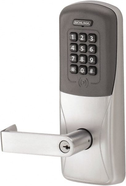 Schlage - Entry Lever Lockset for 1-3/8 to 1-3/4" Thick Doors - Exact Tool & Supply
