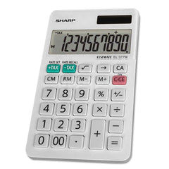 Victor - Calculators; Type: Handheld ; Type of Power: Battery; Solar ; Display Type: 10-Digit LCD ; Color: White ; Display Size: 16mm ; Width (Decimal Inch): 2.8100 - Exact Tool & Supply
