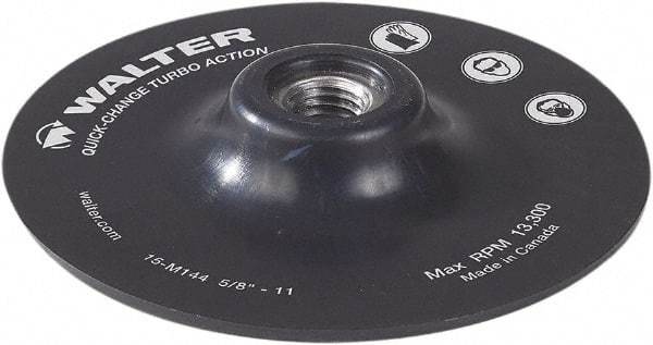 WALTER Surface Technologies - 4-1/2" Diam Quick-Change Disc Backing Pad - 13,300 RPM - Exact Tool & Supply
