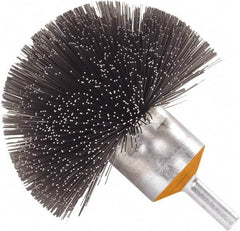 WALTER Surface Technologies - 2" Brush Diam, Crimped, End Brush - 1/4" Diam Shank, 2" Pilot Diam, 20,000 Max RPM - Exact Tool & Supply