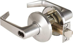 Stanley - Grade 1 Institution Lever Lockset - 2-3/4" Back Set, Zinc, Satin Chrome Finish - Exact Tool & Supply