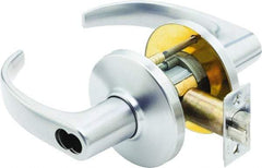 Stanley - Grade 1 Classroom Lever Lockset - 2-3/4" Back Set, Zinc, Satin Chrome Finish - Exact Tool & Supply