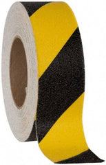NMC - Black & Yellow Striped Anti-Slip Vinyl Tape - 12" Wide x 60' Long x 0.02" Thick, General Traffic - Exact Tool & Supply