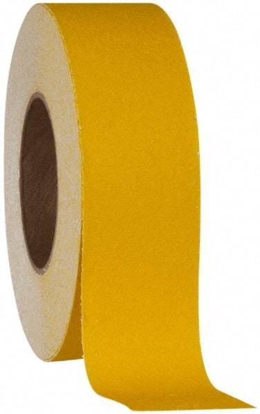NMC - Yellow Solid Color Anti-Slip Vinyl Tape - 2" Wide x 60' Long x 0.02" Thick, General Traffic - Exact Tool & Supply