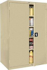 Sandusky Lee - 5 Shelf Locking Storage Cabinet - Steel, 46" Wide x 24" Deep x 72" High - Exact Tool & Supply