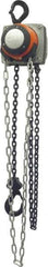 CM - 2,000 Lb Lifting Capacity, 15' Lift Height, Hand Hoist - Made from Chain, 49' Overhaul to Lift 1', 54 Lb Avg Pull to Lift Rated Load, 1 Chain - Exact Tool & Supply