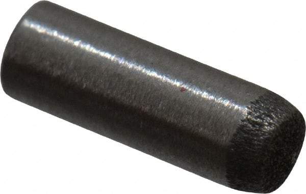 Made in USA - 2mm Diam x 6mm Pin Length 416 Stainless Steel Precision Dowel Pin - C 36-42 Hardness, 1 Beveled & 1 Rounded End - Exact Tool & Supply