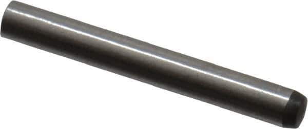 Made in USA - 2mm Diam x 16mm Pin Length 416 Stainless Steel Precision Dowel Pin - C 36-42 Hardness, 1 Beveled & 1 Rounded End - Exact Tool & Supply