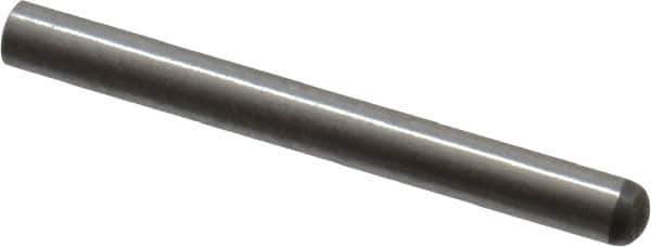 Made in USA - 2mm Diam x 20mm Pin Length 416 Stainless Steel Precision Dowel Pin - C 36-42 Hardness, 1 Beveled & 1 Rounded End - Exact Tool & Supply