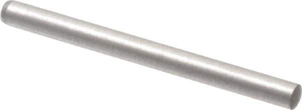 Made in USA - 2mm Diam x 24mm Pin Length 416 Stainless Steel Precision Dowel Pin - C 36-42 Hardness, 1 Beveled & 1 Rounded End - Exact Tool & Supply