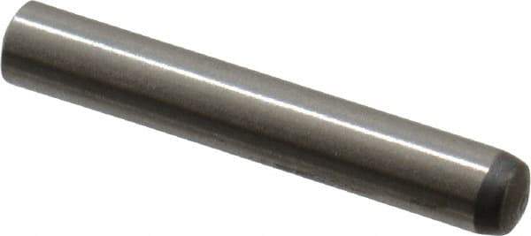 Made in USA - 2.5mm Diam x 16mm Pin Length 416 Stainless Steel Precision Dowel Pin - C 36-42 Hardness, 1 Beveled & 1 Rounded End - Exact Tool & Supply