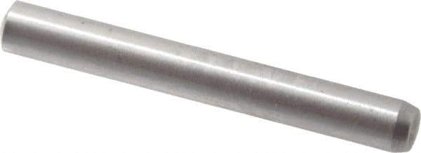Made in USA - 2.5mm Diam x 20mm Pin Length 416 Stainless Steel Precision Dowel Pin - C 36-42 Hardness, 1 Beveled & 1 Rounded End - Exact Tool & Supply