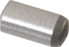 Made in USA - 3mm Diam x 6mm Pin Length 416 Stainless Steel Precision Dowel Pin - C 36-42 Hardness, 1 Beveled & 1 Rounded End - Exact Tool & Supply