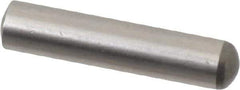Made in USA - 5mm Diam x 24mm Pin Length 416 Stainless Steel Precision Dowel Pin - C 36-42 Hardness, 1 Beveled & 1 Rounded End - Exact Tool & Supply