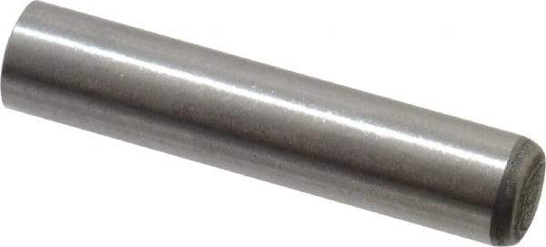 Made in USA - 6mm Diam x 30mm Pin Length 416 Stainless Steel Precision Dowel Pin - C 36-42 Hardness, 1 Beveled & 1 Rounded End - Exact Tool & Supply
