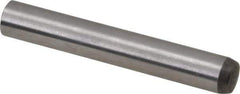 Made in USA - 6mm Diam x 40mm Pin Length 416 Stainless Steel Precision Dowel Pin - C 36-42 Hardness, 1 Beveled & 1 Rounded End - Exact Tool & Supply