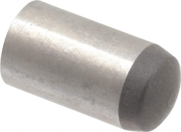 Made in USA - 8mm Diam x 16mm Pin Length 416 Stainless Steel Precision Dowel Pin - C 36-42 Hardness, 1 Beveled & 1 Rounded End - Exact Tool & Supply