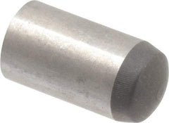 Made in USA - 8mm Diam x 16mm Pin Length 416 Stainless Steel Precision Dowel Pin - C 36-42 Hardness, 1 Beveled & 1 Rounded End - Exact Tool & Supply